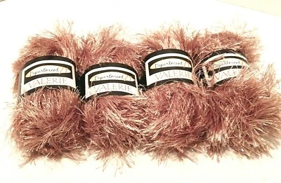 Department 71 Valerie Eyelash Yarn Beach Sand 47 yards lot of 4 Skeins New - Image 1 of 4