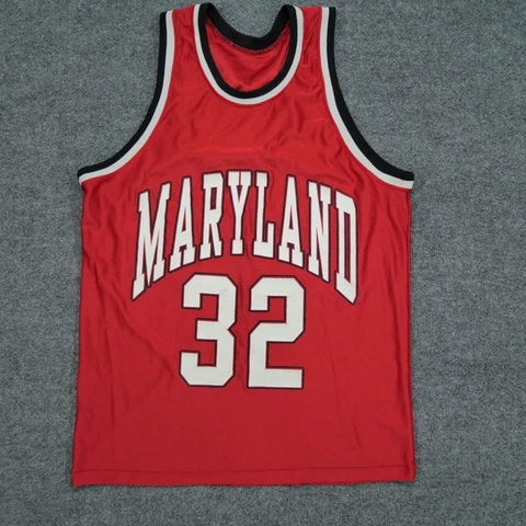 Vintage University Of Maryland Jersey Adult Medium Red Basketball Terrapins Mens Cover