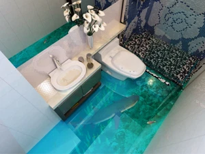 3D Seascape Background 7 Floor WallPaper Murals Wall Print Decal AJ WALL CA Kyra - Picture 1 of 5