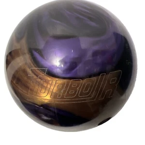 15 Pfund Ebonite Turbo R lila/gold/schwarz Bowlingkugel - Bild 1 von 7