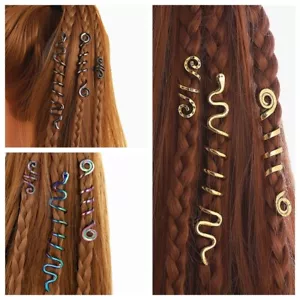 3 pezzi treccia per capelli fai da te Dreadlock perline trecce regolabili clip da bracciale regalo - Foto 1 di 9