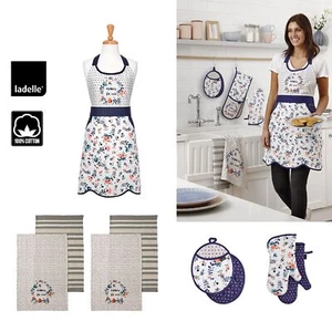 Aimer La Vie Cotton Kitchen Range by Ladelle - Apron, Mitten, Tea Towel Choice - Picture 1 of 10