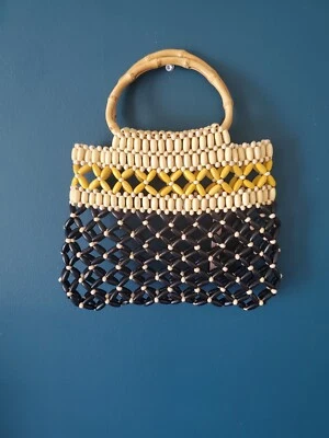 Bolso de mano de mimbre para mujer Bolso de mano Playa Tejido de paja Verano Ratán Cesta Bolso Foto 1 de 4