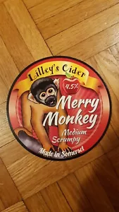 Lilley's Cider used Merry Monkey pump clip front only homebar mancave Somerset - Picture 1 of 2