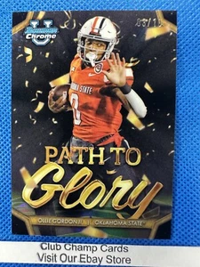 2024 #PG-15 Ollie Gordon II Bowman Chrome Football Path To Glory Black 03/10 - Bild 1 von 13