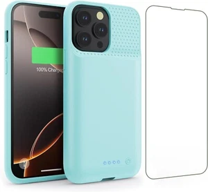 Akku Hülle für iPhone 16 Pro Max 6,9 Zoll Leistungsstark 8600mah Tragbares Ladegerät - Bild 1 von 7