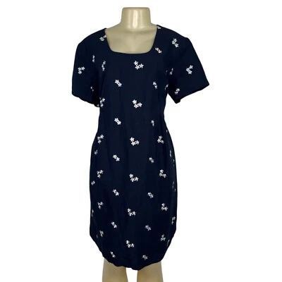 Vestido de maternidad floral azul marino Mimi manga corta talla L Foto 1 de 4