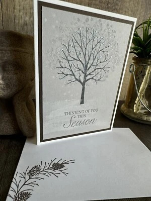 Handcrafted Winter Tree Card - Stampin’ Up - Image 1 of 4