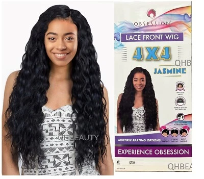 Obsession Synthetic Swiss HD 4x4 Spitze vorne freies Teil lockige Haarperücke - JASMIN