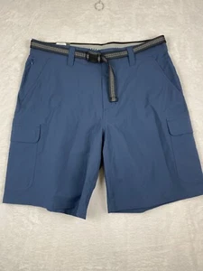 Orvis Cargo Shorts Mens 36 Blue Belted 4 Way Stretch Hiking Travel 9" Insm NWT - Picture 1 of 7