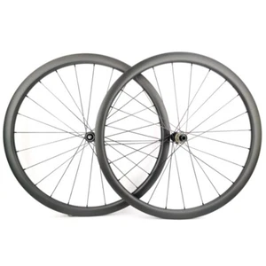 700C 35x25mm Road Bike Carbon Fiber Wheelset Tubeless Center Lock Disc Brake Hub - Picture 1 of 17