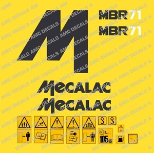 MECALAC MBR71 ROLLER DECALS STICKER SET - Picture 1 of 1