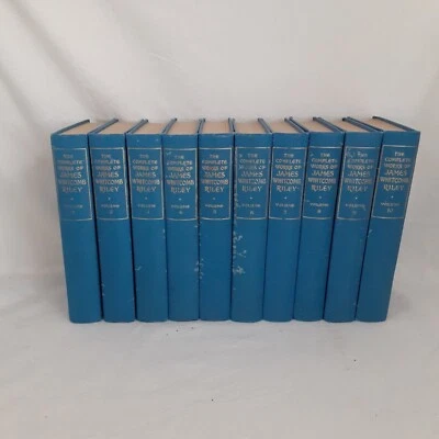 The Complete Works Of James Whitcomb Riley 10 Vol Memorial Ed 1916 Hardcovers Foto 1 de 4