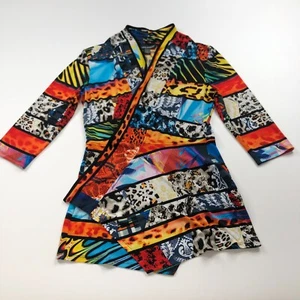 Frank Lyman 10 Cover Up Open Front Top Cardigan All Over Print Artsy NEUWERTIG - Bild 1 von 13