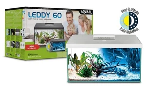 Aquael LEDDY DAY & NIGHT 60 Aquarium Set - 54L weiß - Komplettset Einsteiger - Bild 1 von 2