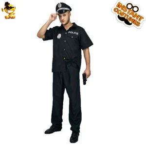 Disfraces de oficial de policía para adultos hombres Halloween Cosplay policías Uniforme - Imagen 1 de 2