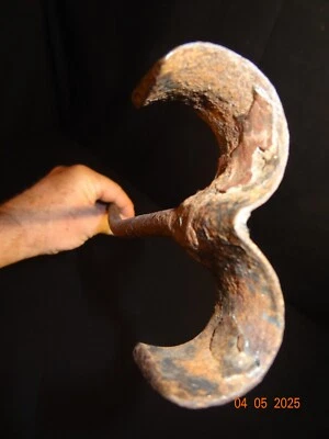 古董西部手工锻造品牌铁杆 3 英寸牛仔马牛 — 第 1/4 张图片