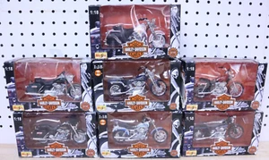 1998 Harley Davidson Motorcycle Series 2 Maisto 1:18 Blue White Red Lot x9 XMAS - Picture 1 of 20