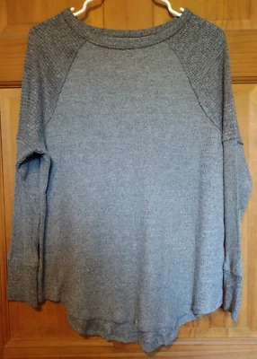 Camiseta So Cuello Redondo Talla XL Juniors Gris Manga Larga Raglán Acanalada Foto 1 de 4