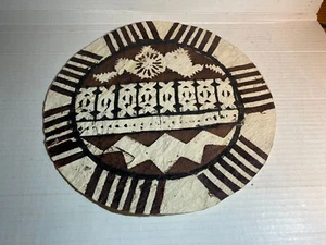 Vintage Authentic South Pacific Polynesia Fiji Bark Cloth 12" - Picture 1 of 5