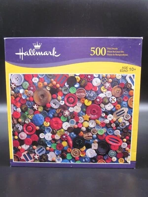 Hallmark 500 Piece Jigsaw Puzzle "Collection of Buttons" 18"x24" Factory Sealed - Image 1 of 4