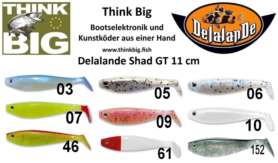 ✅Delalande Shad GT 11 cm, Top für Zander & Hecht, Gummifisch, Kunstköder, Shad✅ - Bild 1 von 1
