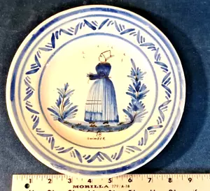 Antiker Quimper Teller gemarkt HB Frankreich 9,25" selten. - Bild 1 von 11