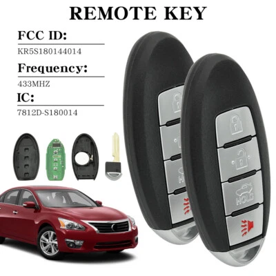 2 Replacement Remote Control Car Key Fob For Nissan Altima Maxima 2013 2014 2015 - Изображение 1 из 4