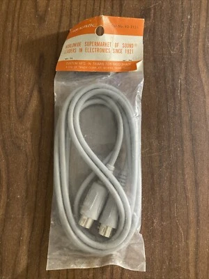 Radio Shack 6 Ft. Midi/Din Cables 5-pin Male to 5-pin Male 420-2151 New - Image 1 of 4