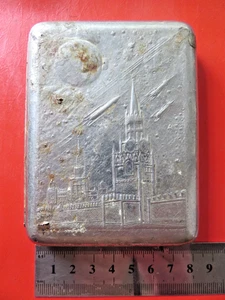 Sowjetrussland Zigarettenetui - Moskau, Weltraum - Kosmos UdSSR - Bild 1 von 8