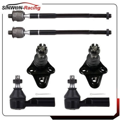 Передние внутренние внешние анкерные стержни нижние шаровые шарниры для Toyota Corolla 1998-2002 годов выпуска 6 шт. - Изображение 1 из 4