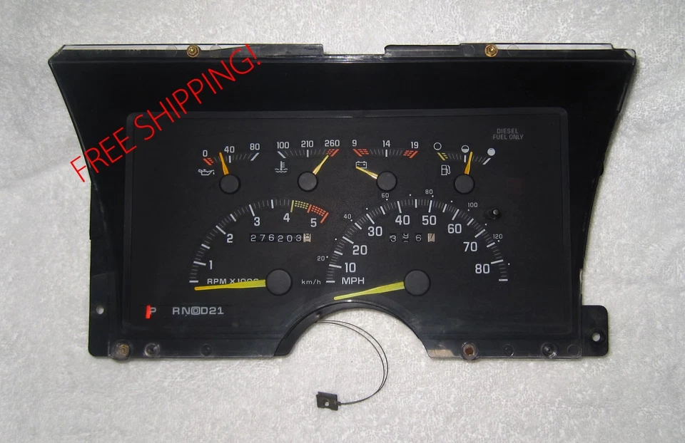 92 Chevrolet 6.5l Turbo Diesel C&K 2500-3500 Instrument Cluster 16140125  276.2k — 第 1/4 张图片