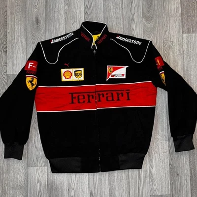 Ferrari F1 Racing Team Jacket – Embroidered Logos – Size L - Image 1 of 4