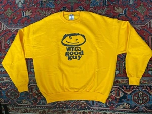 WMCA Good Guy Yellow Sz 2XL Pullover Crewneck Sweatshirt Radio Mick Jagger - Picture 1 of 4