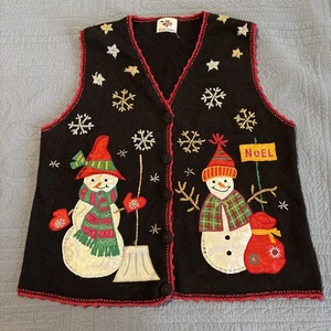 Cascanueces Navidad Suéter Chaleco Mujer’s Talla Grande Feo Suéter Fiesta Muñeco de Nieve - Imagen 1 de 12