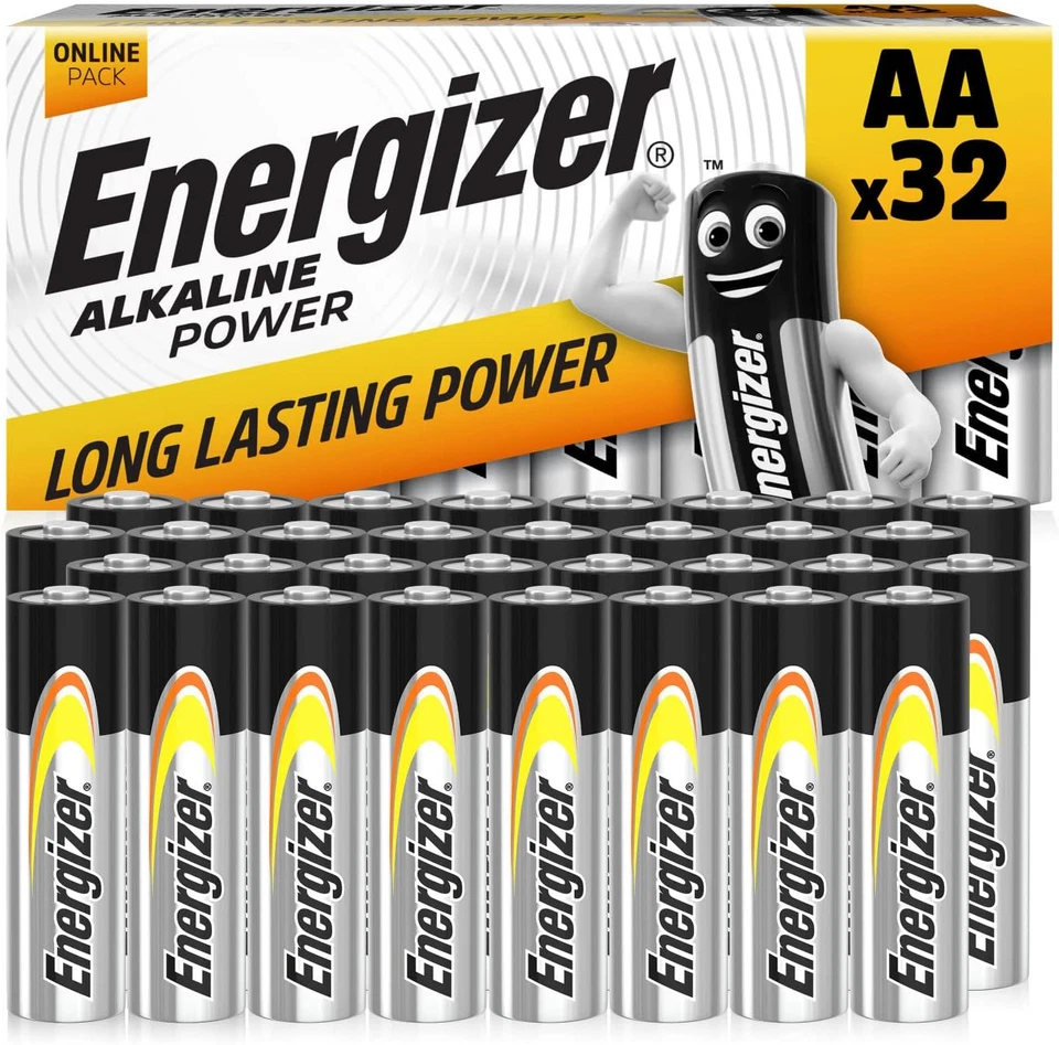 Energizer Pilas AA Alcalinas, Alkaline Power, Paquete de 32 Unidades - Imagen 1 de 4