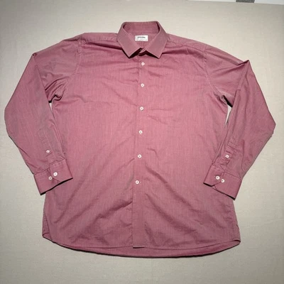 Duchamp Shirt Mens 17.5 Pink Long Sleeve 44 Tailored Fit Cotton - Image 1 of 4