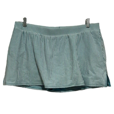 Swim by Cacique Blue White Striped Swim Skort Skirted Bottoms Women’s Plus 18  - Image 1 of 4