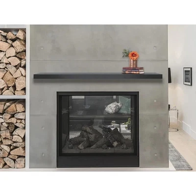 Открытая коробка AMS камин стальная каминная полка 72 дюйма текстурированная черная нержавеющая сталь - Изображение 1 из 2