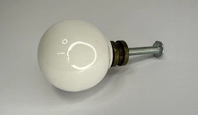 Perilla Pull Drexel Declaración Porcelana Blanca De Colección Mediados de Siglo Kipp Stewart Foto 1 de 4