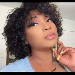 Short Curly Human Hair Wigs For Black Women Short Curly Wigs Human Hair Non L... - Bild 1 von 5