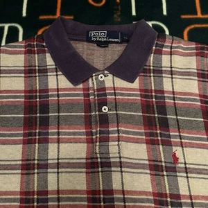 Vintage Ralph Lauren Poloshirt kariert Gr. XL mehrfarbig Preppy PRL 100% Baumwolle - Bild 1 von 4