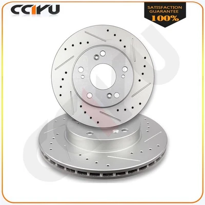 Front Brake Rotors For Honda CR-Z 2011 2012 2013 2014 2015 Vented Drill Slotted Foto 1 de 4