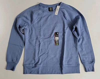 Sudadera Athletic Works Mujer Pequeña Manga Larga Pullover Azul Algodón Informal Foto 1 de 4