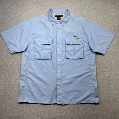 ExOfficio Shirt Mens Large Short Sleeve Vented Pockets Outdoor Fishing Nylon - Image 1 of 4