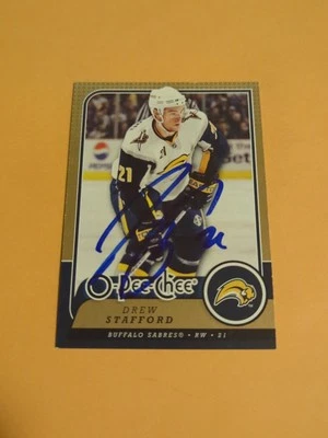 Drew Stafford Signed Buffalo Sabres Card Foto 1 de 2