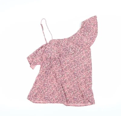 Hollister Women's Pink Floral Off-Shoulder Blouse, M - Image 1 of 4