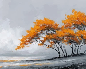 Leonid Afremov AUTUMN WIND WHISPER Oil Paint 30"x24" LIMITED EDITION GICLEE - Picture 1 of 9