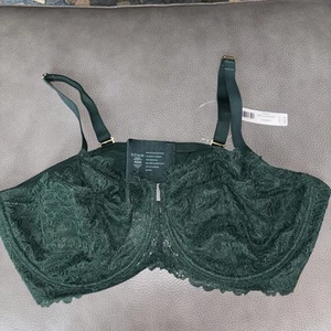 Neu mit Etikett Soma atemberaubende Unterstützung volle Abdeckung 42 DD dunkelgrün Spitze Blumen Bügel - Bild 1 von 4