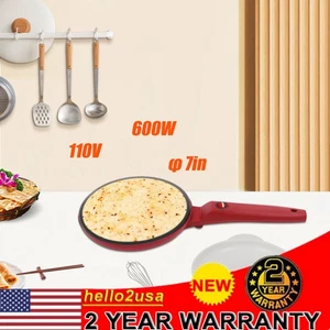 Máquina de plancha antiadherente para hornear panqueques eléctrica para hacer crepes de 7 pulgadas - Imagen 1 de 19